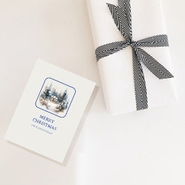 Weihnachtswald Minimalistisch Einfache Ferien Postkarte