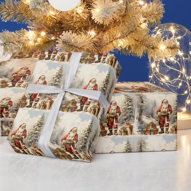 Weihnachtswald Weihnachten mit Geschenken Geschenkpapier (Feiertage)