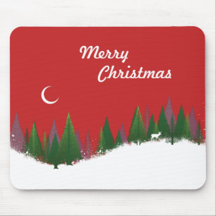 Weihnachtswaldszene Mousepad