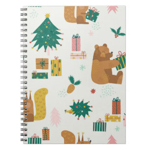 Weihnachtswaldtiere: Vintage Tiere Notizblock