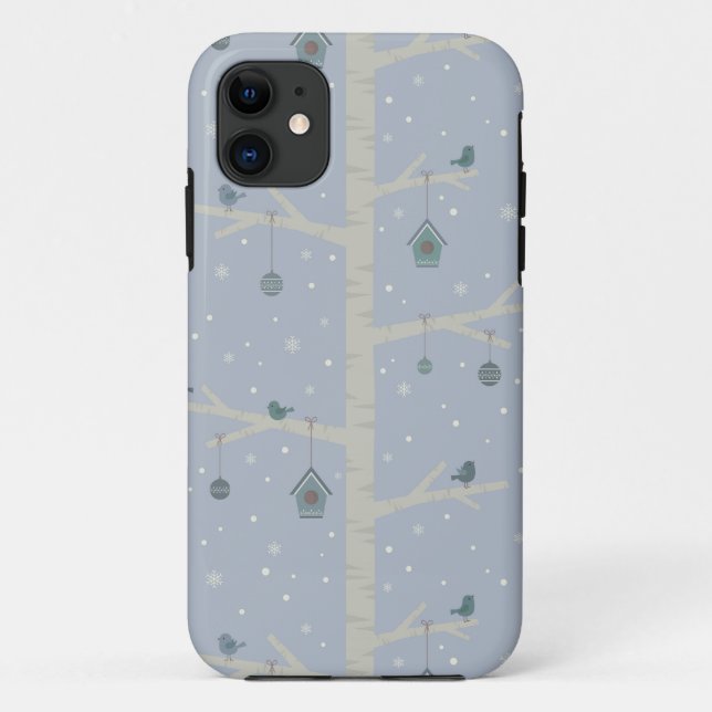 Weihnachtswaldvögel Cartoon Case-Mate iPhone Hülle (Rückseite)