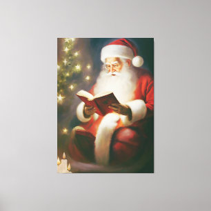 Weihnachtswall Kunst Lesen Leinwanddruck