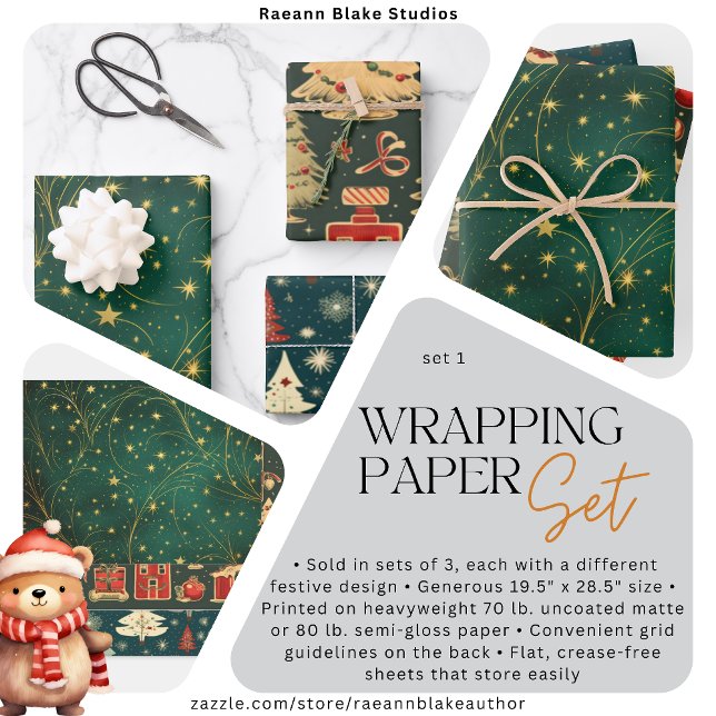Weihnachtswaschpapier - Flachblatt Set 1 Geschenkpapier Set (Von Creator hochgeladen)
