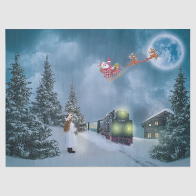 Weihnachtswaschpapier Seidenpapier (Vorderseite)