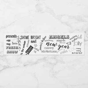 Weihnachtswasser Flasche Label lustige Worte Gastg