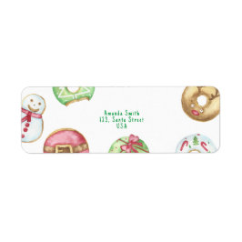 Weihnachtswasserfarbe Donuts Kekse