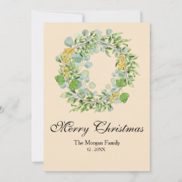 Weihnachtswasserfarbe Feiertagskarte