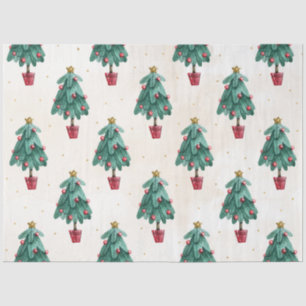 Weihnachtswasserfarbe GoldI Design 6 Seidenpapier