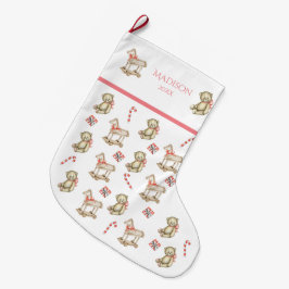Weihnachtswasserfarbe Name für ihr rosa Jahr Großer Weihnachtsstrumpf