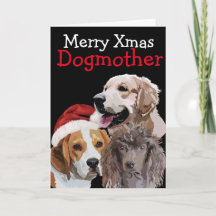 Weihnachtswasserfarbenkarte von Ihrem Hund