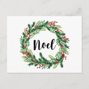 Weihnachtswasserkranz Feiertagspostkarte