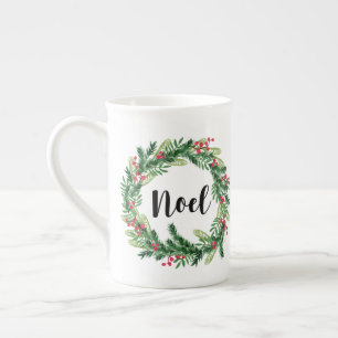 Weihnachtswasserkranz Prozellantasse