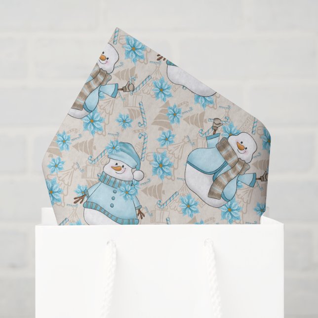 Weihnachtswasserschneedecke Seidenpapier (Geschenktüte)