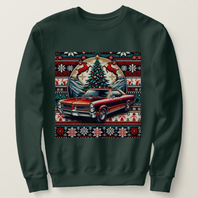 Weihnachtsweatshirt Christmas Pontiac 1966 Sweatshirt (Design vorne)