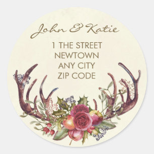 Weihnachtswechsel in der Weihnachtsfeier Runder Aufkleber