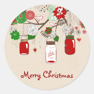 WeihnachtsWeckglas-Aufkleber Runder Aufkleber