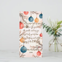 Weihnachtsweiche Wasserfarbe Ornament Gruß Feiertagskarte