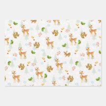 Weihnachtsweiden Wrapping Paper flach weiß