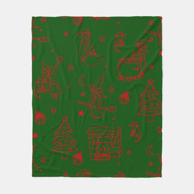Weihnachtsweih, grün fleecedecke (Vorderseite)