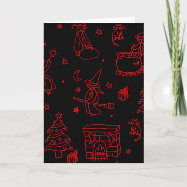 Weihnachtsweih, schwarz einladung (Vorderseite)