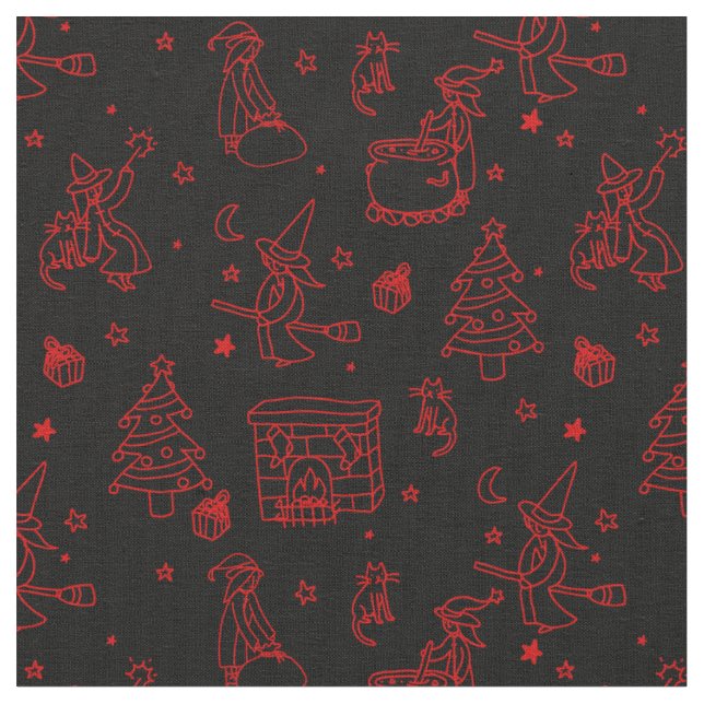Weihnachtsweih, schwarz stoff (Nahaufnahme)