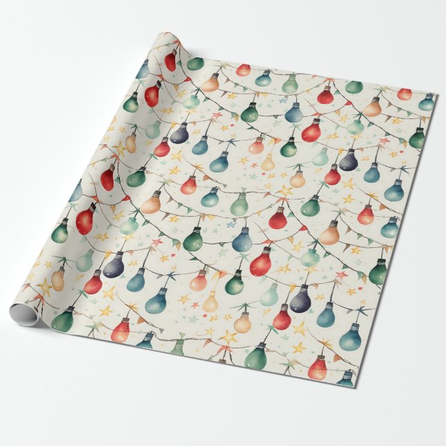 Weihnachtsweih Strand Garland Geschenkpapier (Ungerollt)
