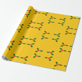 Weihnachtsweihe auf Orange Geschenkpapier