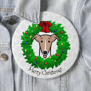Weihnachtsweihe & Lichter - Fauna & Weiß Button