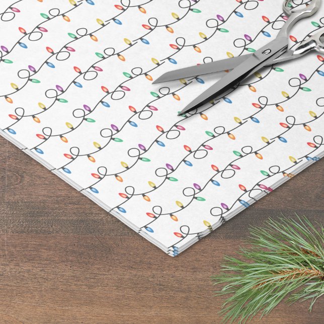 Weihnachtsweihnachtsbäume Seidenpapier (Festive Holiday Christmas String Lights Tissue Paper)