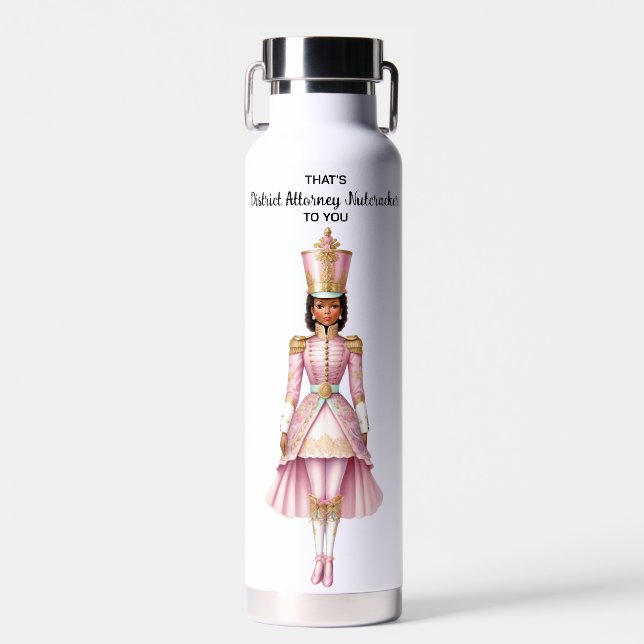 Weihnachtsweihnachtscreme Pink & Gold Trinkflasche (Vorne)