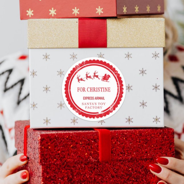 Weihnachtsweihnachtsfeiertag - Weihnachtsfeiertag Runder Aufkleber (Von Creator hochgeladen)