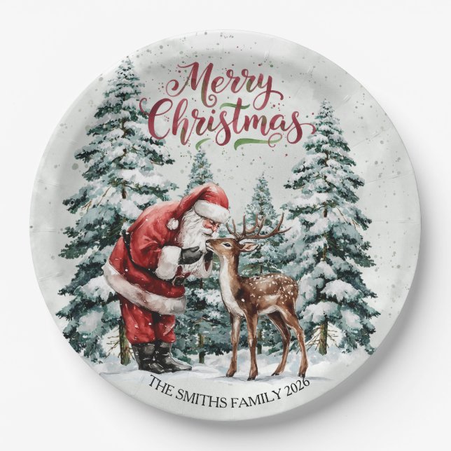 Weihnachtsweihnachtsfeiertage - Teller (Vorderseite)