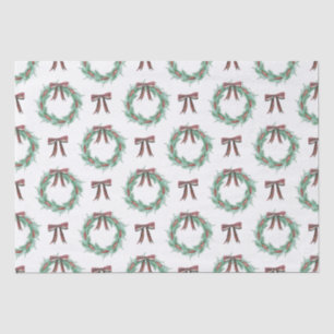 Weihnachtsweihnachtsfest Kariert Bow Wreath Seidenpapier