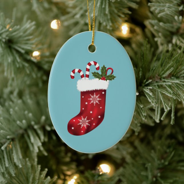 Weihnachtsweihnachtsfest mit Süßspeisen und Holoca Keramik Ornament (Baum)