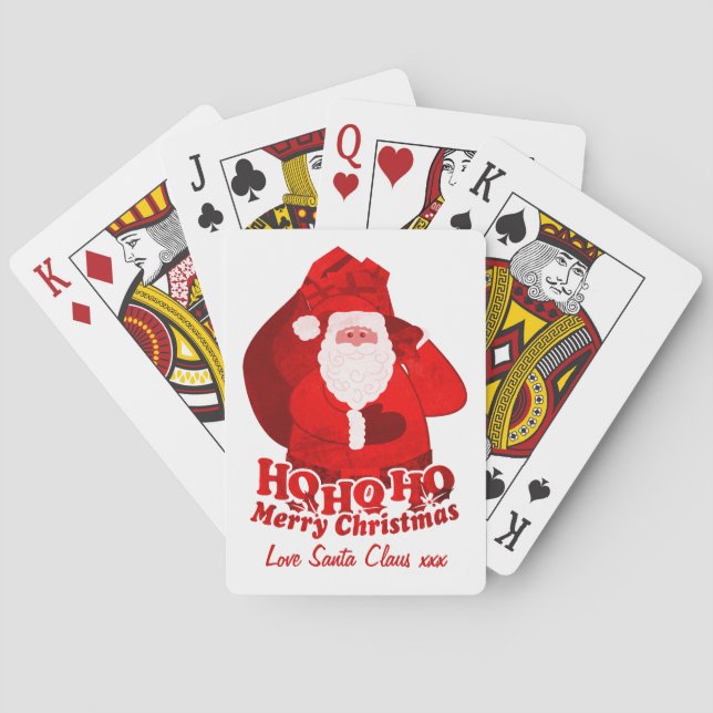Weihnachtsweihnachtsgeschenk Roter Name Spielkarte (Rückseite)