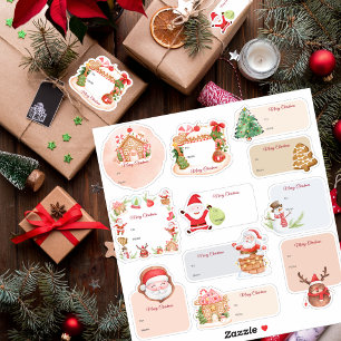 Weihnachtsweihnachtsgeschenk-Tag Aufkleber