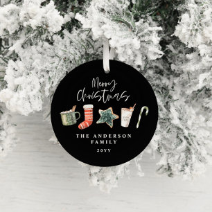 Weihnachtsweihnachtsgetränke Süßkarpfen Keramik Ornament