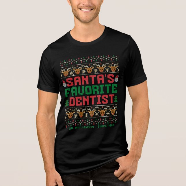 Weihnachtsweihnachtsgewohnheit des Weihnachtsmanns Tri-Blend Shirt (Vorderseite)