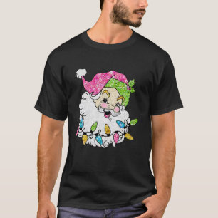 Weihnachtsweihnachtslicht glänzend Print Merry T-Shirt