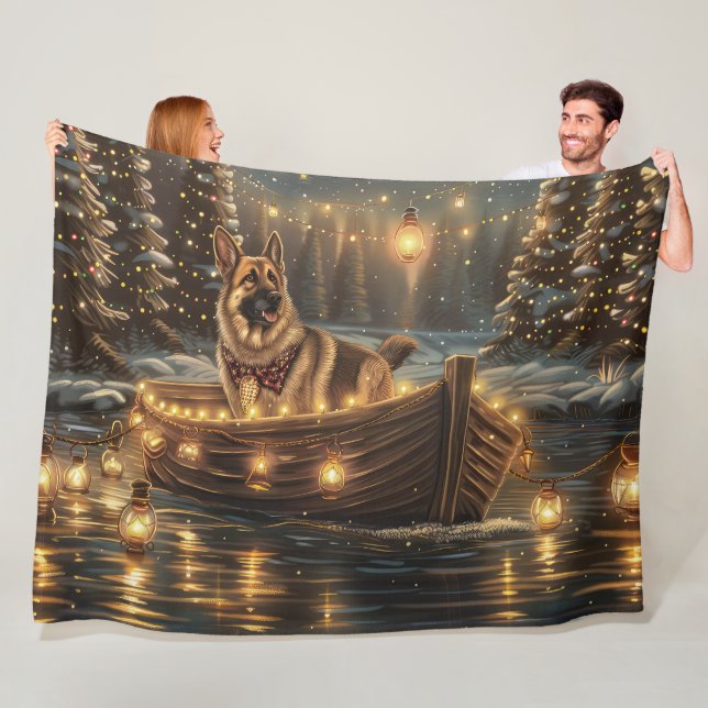 Weihnachtsweihnachtsreise Fleecedecke (Beispiel)