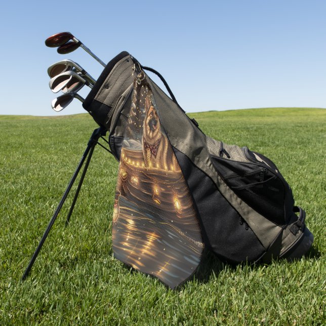 Weihnachtsweihnachtsreise Golfhandtuch (Gras)