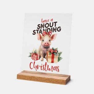Weihnachtsweihnachtsschnupfkunst Acrylschild