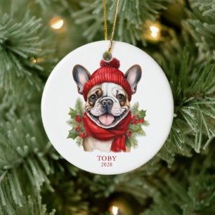 Weihnachtsweihnachtsweihnachtsfest im französische keramik ornament
