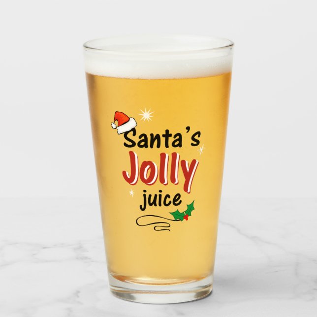 Weihnachtswein des Weihnachtsmanns Glas (Vorne (Gefüllt))