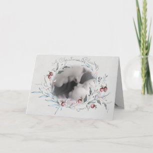 Weihnachtswein Foto Watercolor Berries Karte