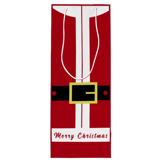 Weihnachtswein Geschenk Beutel Weihnachtsmann Gesc Geschenktüte Für Weinflaschen (Rückseite)