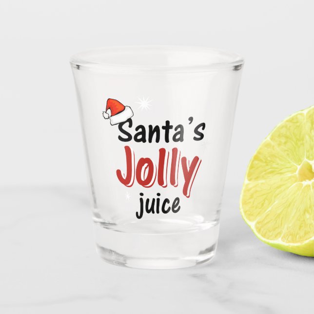 Weihnachtswein-Gläser des Weihnachtsmanns Schnapsglas (Vorderseite)