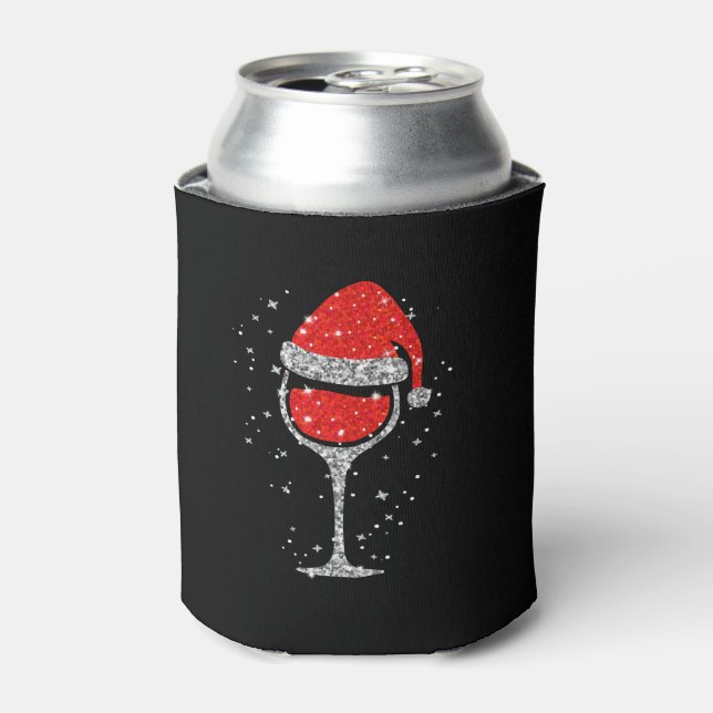 Weihnachtswein Glass Schneeflocken Weihnachtsmannm Dosenkühler (Kanne Vorderseite)