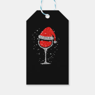 Weihnachtswein Glass Schneeflocken Weihnachtsmannm Geschenkanhänger