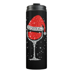 Weihnachtswein Glass Schneeflocken Weihnachtsmannm Thermosbecher